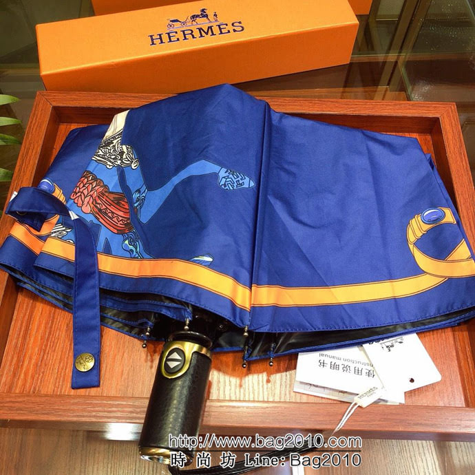 HERMES愛馬仕 年度最新火爆單品 極品H家自動傘 防雨防紫外線隔熱傘  sll1027